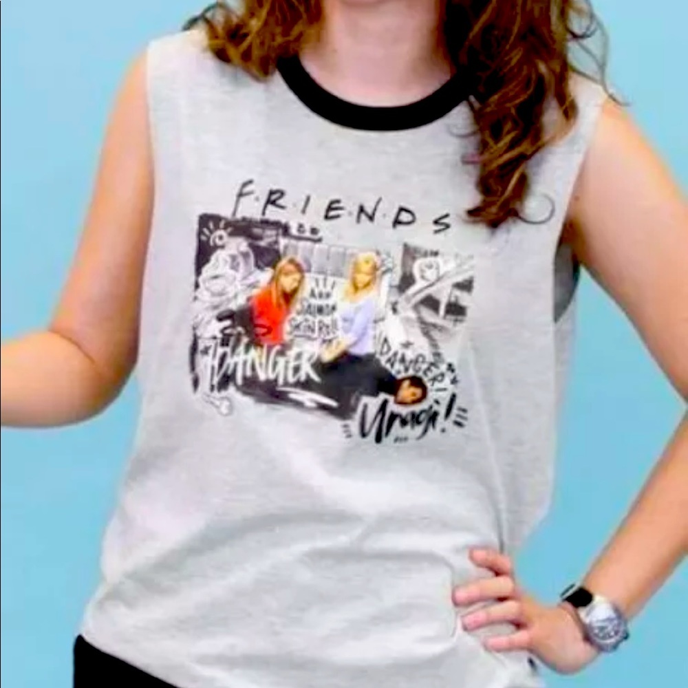 Friends TV Series - Collectible Unagi Sleeveless T Shirt - Adult L, Gray, NWT